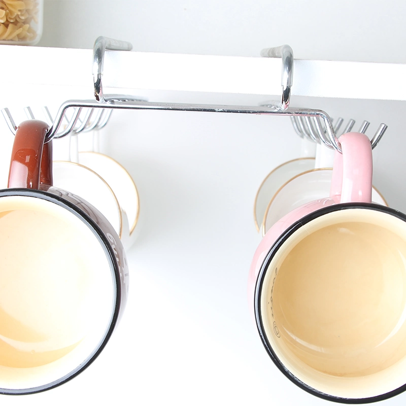 Under Shelf Mug Cup Cupboard Kitchen Organizer Hanging Rack Holder