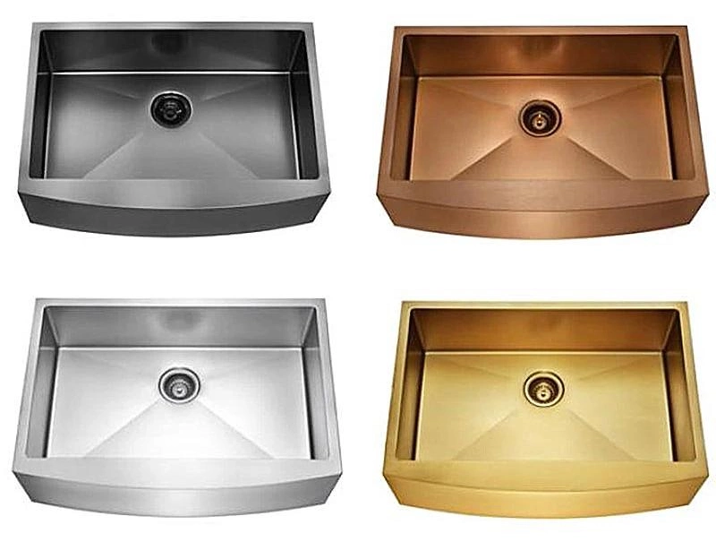 Aquacubic Cupc Certified Handmade Single Bowl Farmhouse Apron Front 304 Stainless Steel Kitchen Sink