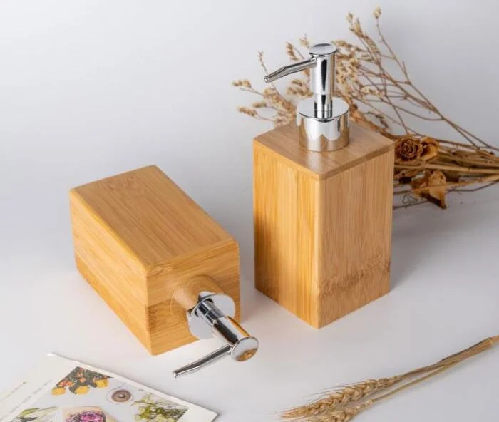 Bamboo Bathroom Accessories Bamboo Soap Dispensor Bathroom Set